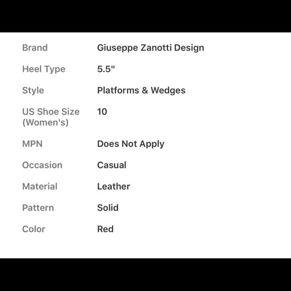 🌺🌺GIUSEPPE ZANOTI🌺🌺PLATFORM🌺🌺 - Picture 8 of 8